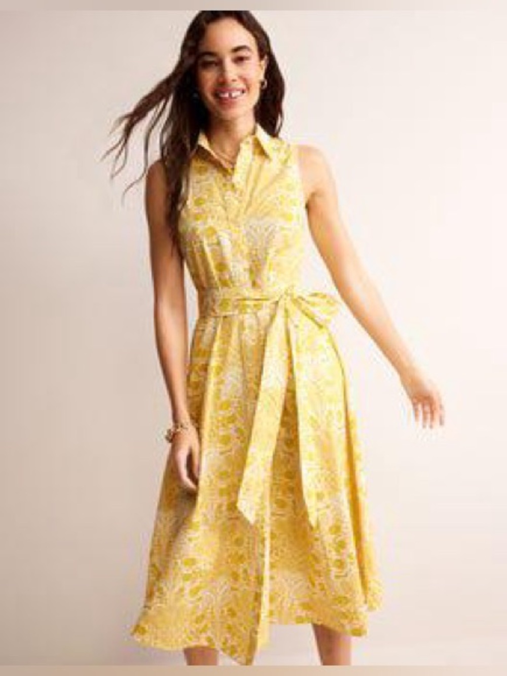 BODEN Amy Sleeveless Shirt Dress size 6